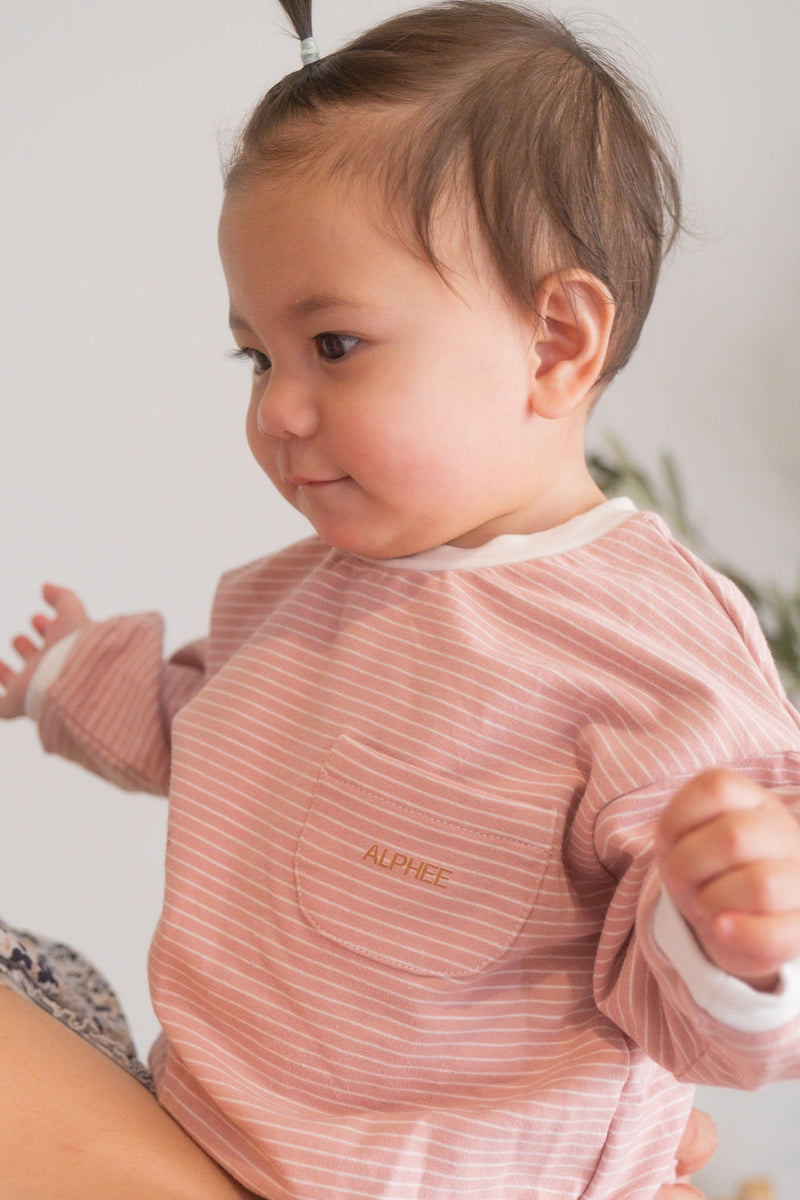 The Striped Romper - Marshmallow