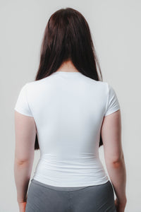 The Second Skin Tee - Sueded White