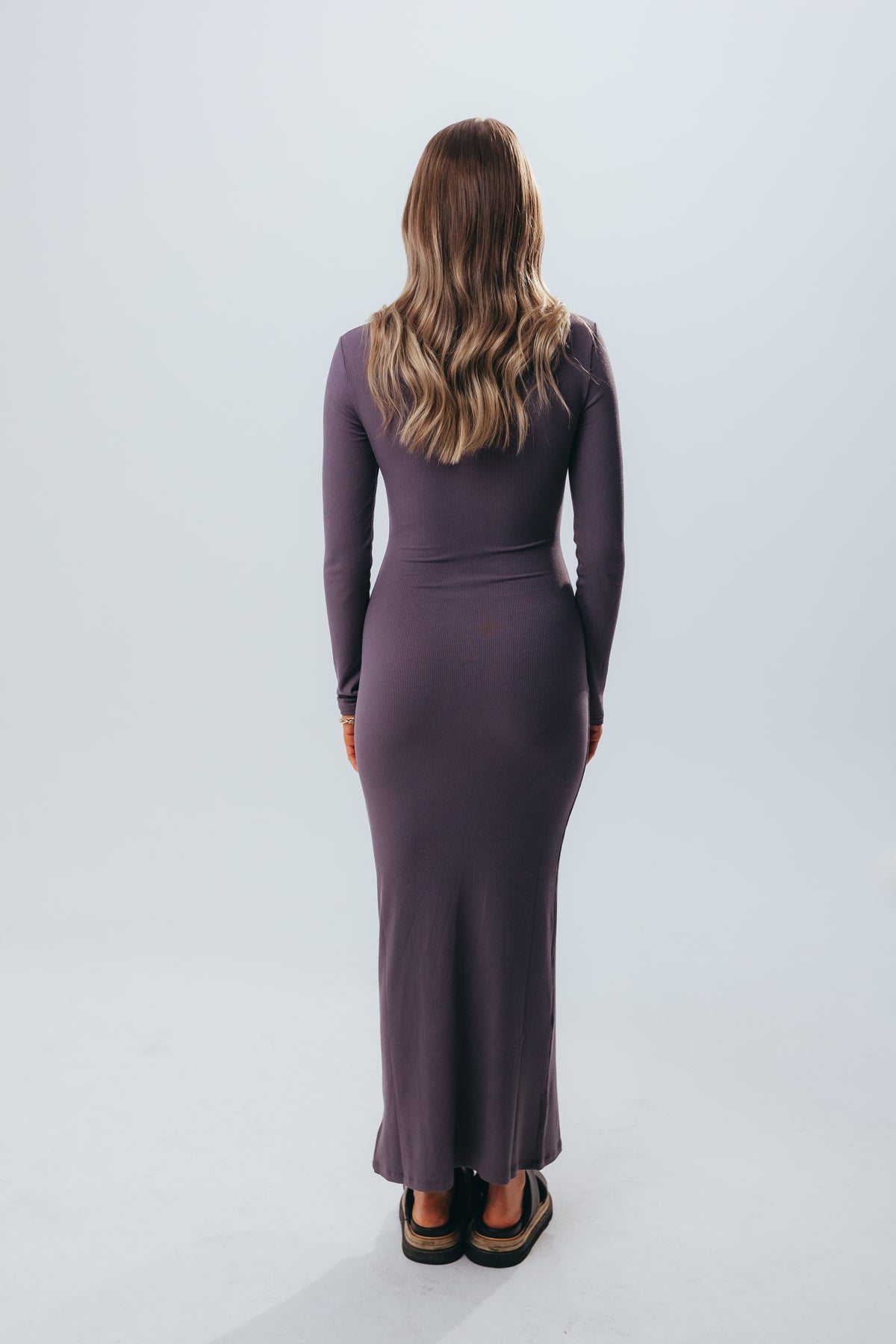 The Femme Long Sleeve Maxi Dress - Graphite