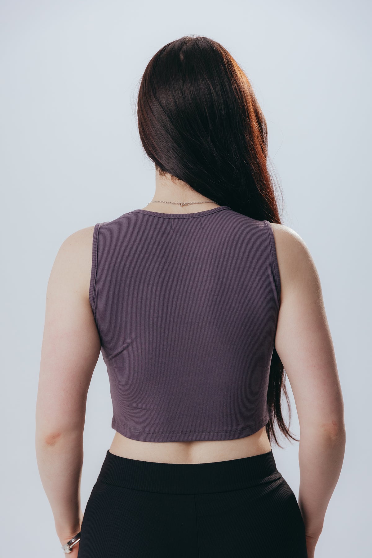 The Femme Crop Tank - Graphite