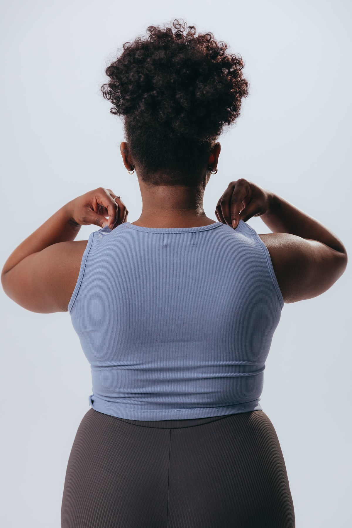 The Femme Crop Tank - Bluebell