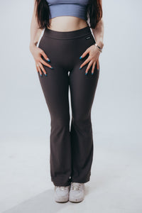 The Luxe Rib Flares - Grey