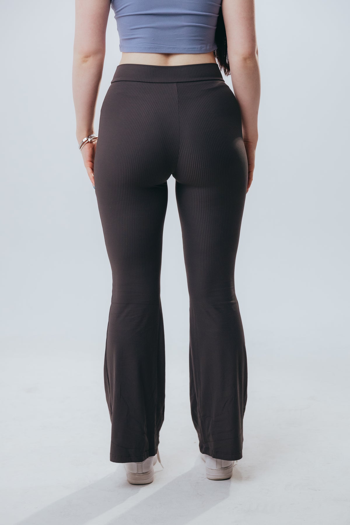 The Luxe Rib Flares - Grey