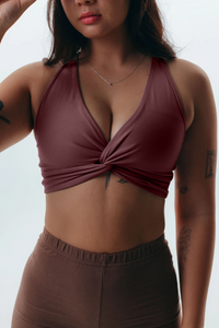 The Sporty Bra - Mauve Taupe